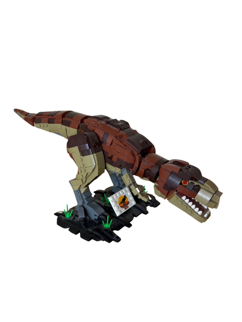 LEGO | Reptile Toy T-Rex Figure in Brown and Tan | Assembled